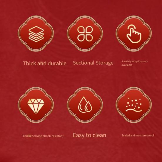 Jednowarstwowa/Dwuarstwowa/Trójwarstwowa Dzielona Taca Serwowania z Pokrywką Miska Serwowania na Chiński Nowy Rok Dekoracyjna Miseczka na Deser Taca na Przekąski na Festiwal Wiosny