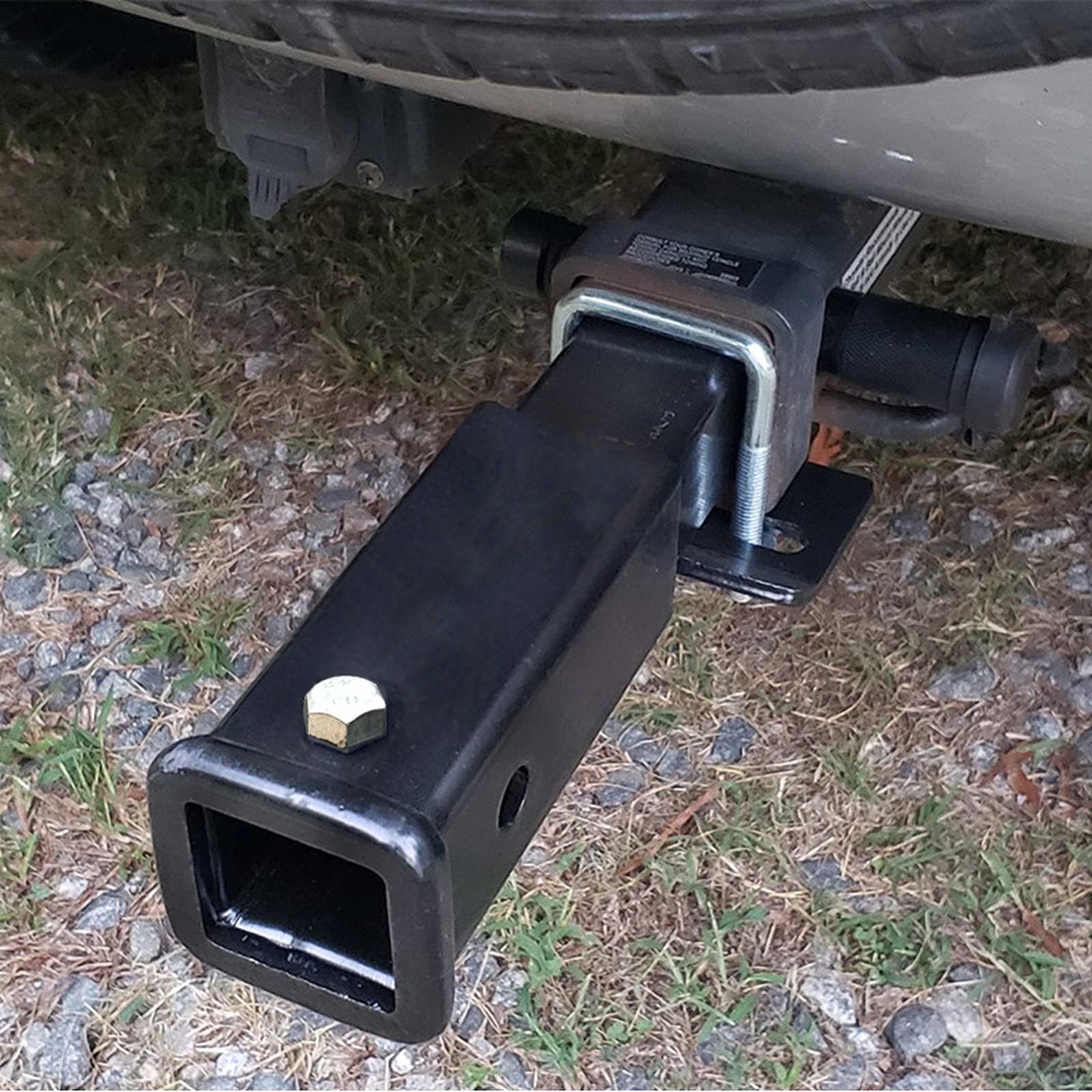 

Trailer Hitch Extension with 5/8 inch Hitch Hole Black Receiver Tube Extender one size чорний
