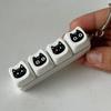 Black Cat Fidget Keyboard 4/9-Keys Anxiety Relief Finger Clicker Keychain Office School Travel Decompression Button Sensory Toy Hanging Decor
