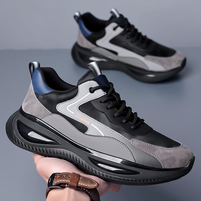 Fashion Sports Platform Shoes Sneakers for Men Spring Autumn New Running Shoes Male Leather Casual Men's Shoes Zapatos De Hombre