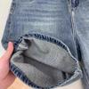 Summer 2025 Retro High-Waisted Denim Shorts - Trendy Slimming Mid-Length Style