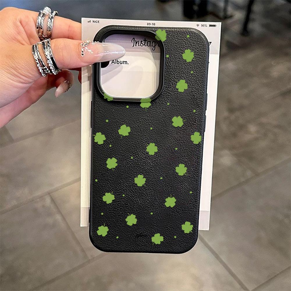 Clover Leaf Phone Case For Iphone 17 17E 16E 15 Pro Max 12 14 11 16 13 17Air Transparent Ultra-Thin Protective Shell Coque