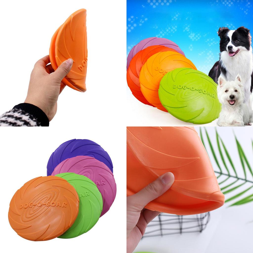 Vibrant Silicone Pet Dog Frisbee For Large Dog Outdoor Training And Fun Play