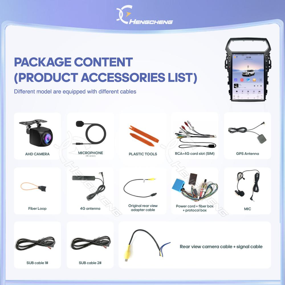 13.8" For Ford Explorer 2011-2019 Car Multimedia Video Player GPS Navigation Radio Android 15 12+256G 8Core CarPlay 4G 7870 Chip