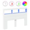LED Headboard with Shelves White 140x17x102 cm
