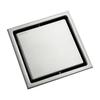 Floor Drain Stainless Steel Rollover Type Brushed Odor Resistant Concealed Waste Grate for Bathroom