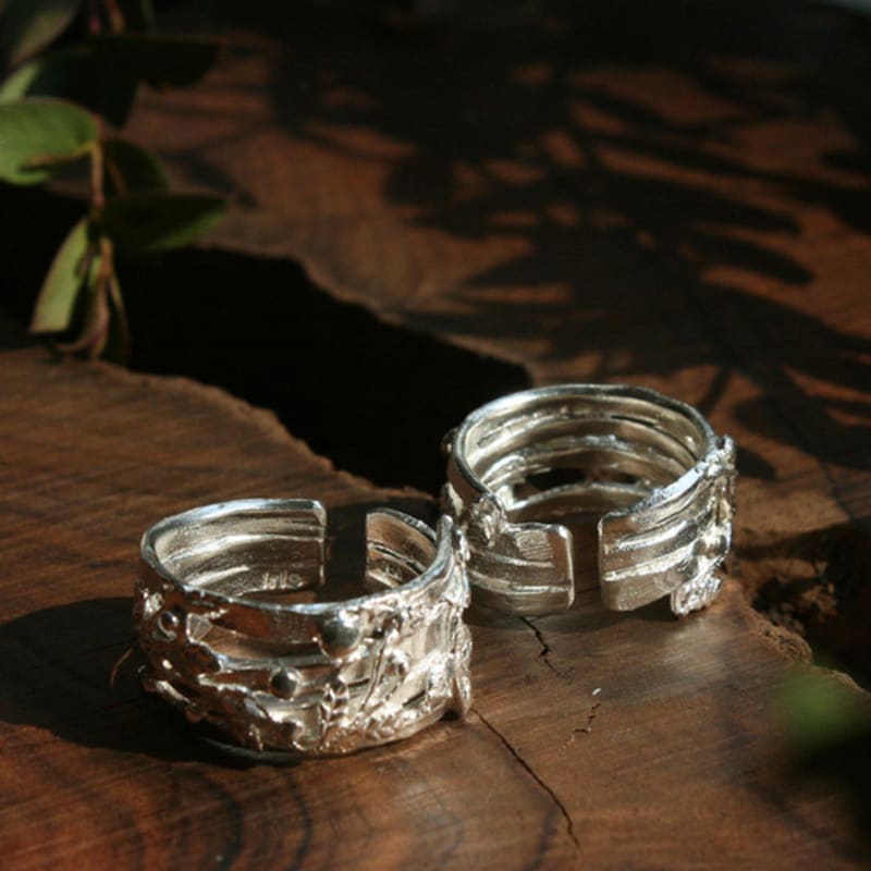 IRIS Forest Bold Silver Ring _05