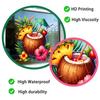Creative Coconut Juice Pineapple Static Cling Window Sticker for Living Room Bedroom Glass Home Decor
