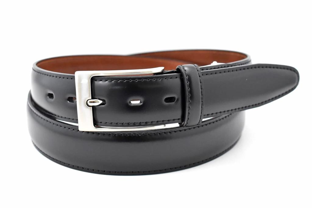 Cordovan Business Belt NB14920 Black Free Size to Waist Size [Prairie Ginza] Men's (Up 95cm)