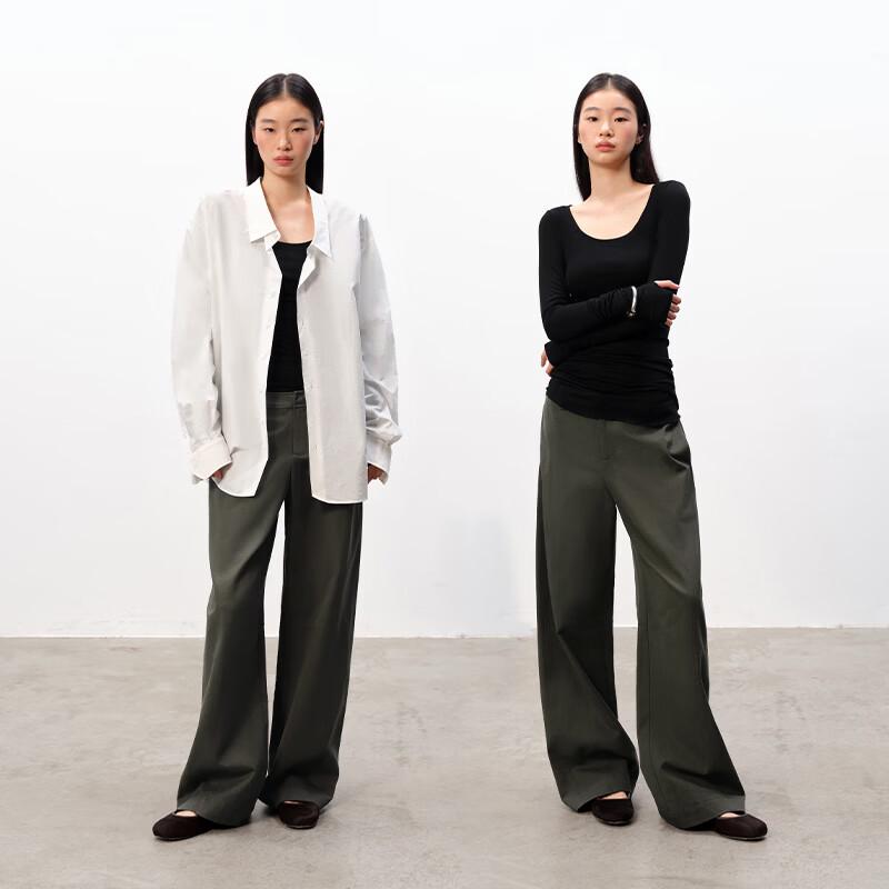 Women's Cooling Tencel Blend Casual Straight-Leg Trousers