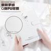 Classeur Blanc Étoile Lune A5 Album Photo en Cuir PU à 4 Poches pour Photos d'Idoles 3 pouces, Livre de Collection Porte-Cartes Photo Kpop