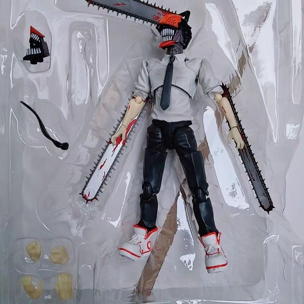SHF Chainsaw Man Denji Katana Man BJD Articulated PVC Action Figures Toys