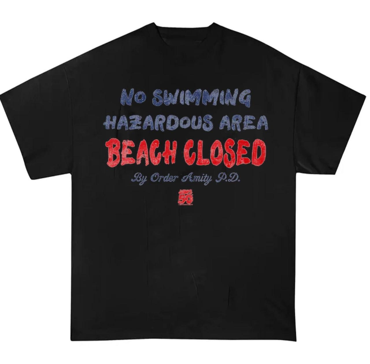 NEW! JAWS 50TH Anniversary Shark Halloween Spooky Graphic T-Shir S-5XL XXL