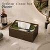 Große Kapazität Taschentuchbox Holzbox Abdeckung, Rechteckiger Papierhandtuchspender, Dekorative Serviettenaufbewahrung Moderner Organizer für Schreibtisch Zuhause