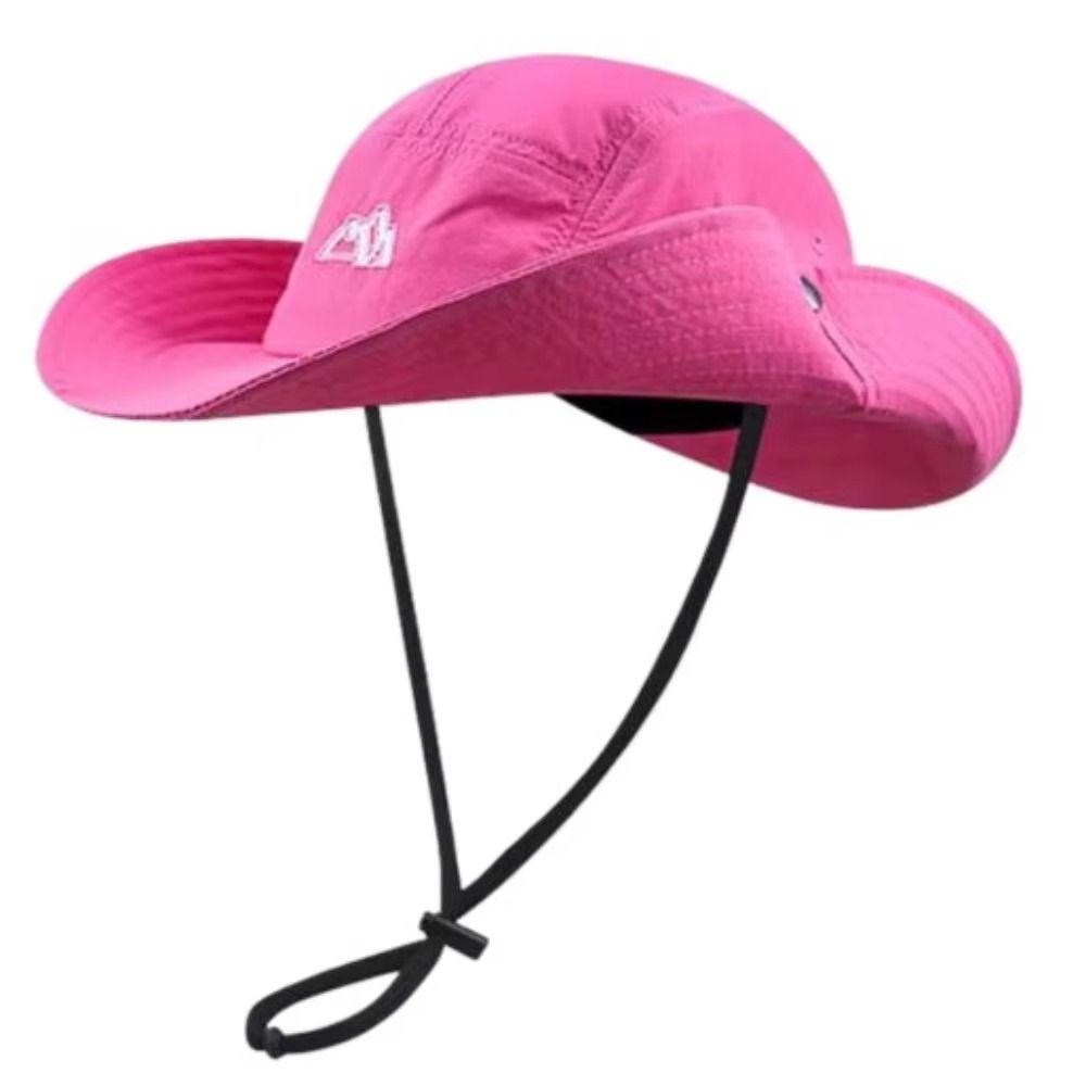 Adjustable Contrasting Color Bucket Hats Polyester Sun Protection Fishing Caps  Outdoor Beach