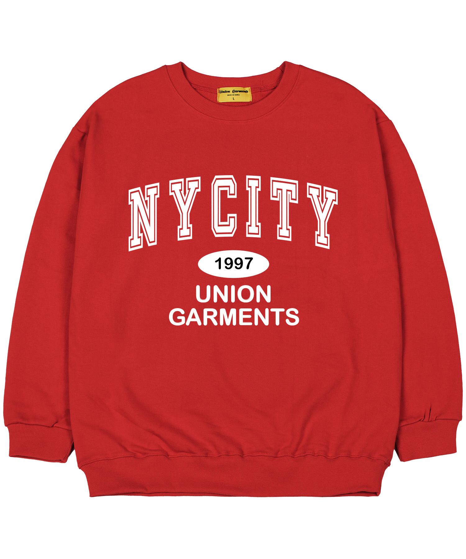 Union Garments [На флисе] 1997 Городская оверсайз толстовка Красная M