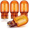 4 Pack 7444NA LED Bulbs 7444NA Long Life Miniature Bulbs Amber T20 12v 21/5w Automotive Lighting Reverse Lights Strobe Brake Backup Tail Turn Signal