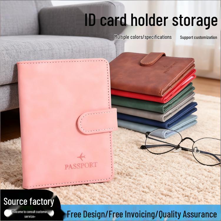 

PU Leather RFID Passport Holder with SIM Card Slot – Multifunctional, Customizable Travel Case Customizable Passport Holder