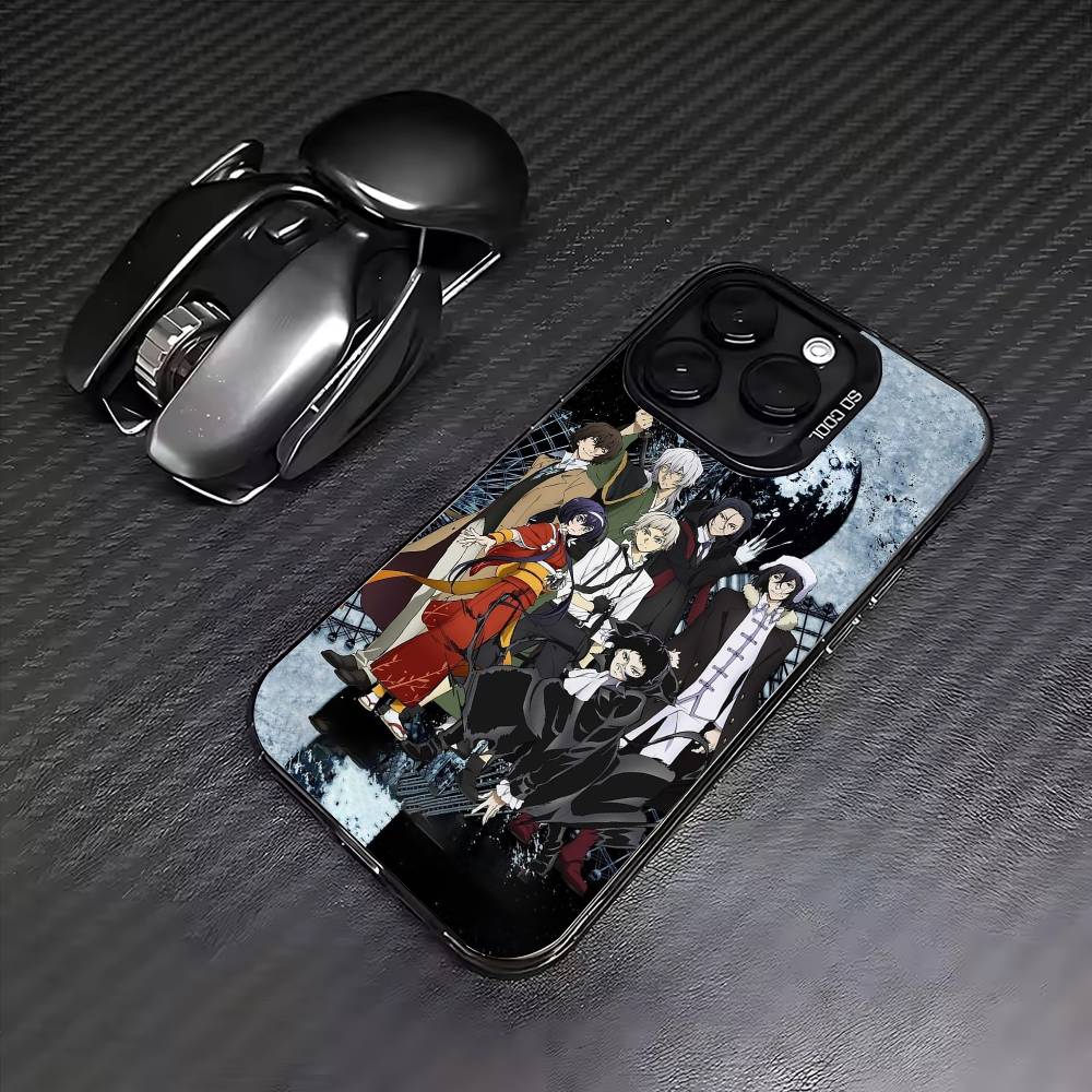 HOT Animer B-Bungou Stray Dogs  Phone Case For iPhone17,16,15,14,13,12,11 Plus,Pro Max Colored Silver Plated Inside Cover
