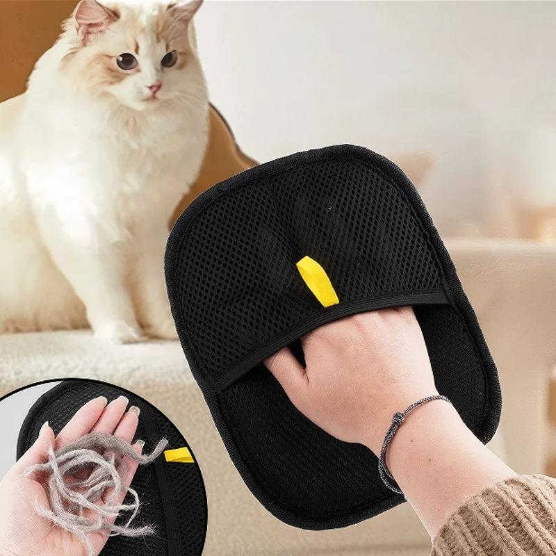 Pet Hair Removal Glove Double Sided Pet Hair Remover Static Dedusting Brush Pet Hair Remover Brush Removing Dog Cat Hair From Sofa Carpet Clothes Tool