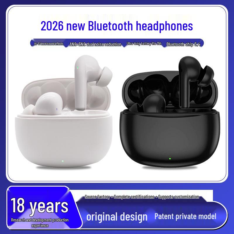 2026 Bluetooth Earphones: ANC & ENC Noise Reduction, Dual Mic, Ultra-Long Battery Life, In-Ear Wireless
