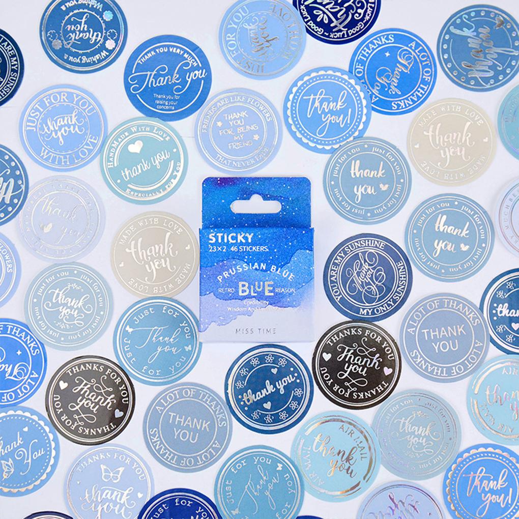 46 Pieces/Set Party Round Paper Sticker Gift Bag Favor Pouch Self Adhesive Label Decoration Packaging Accessories