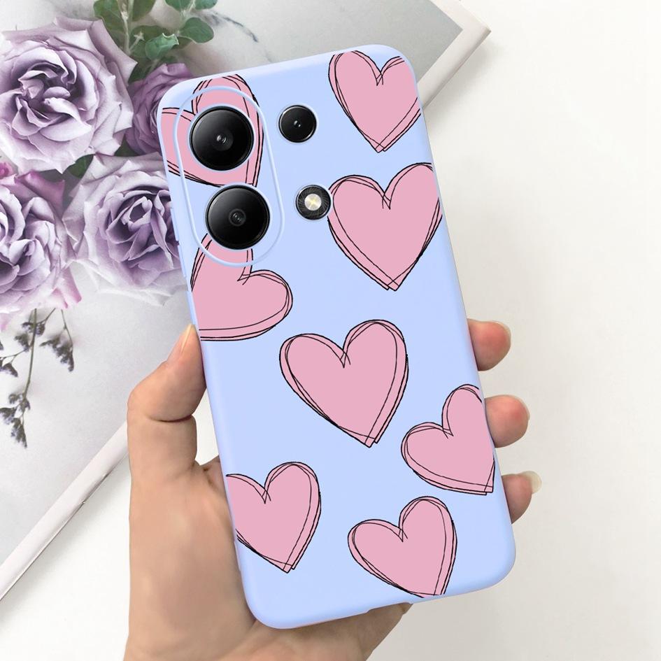 For Xiaomi Redmi Note 13 Pro Plus 5G Case Fashion Girls Love Heart Fundas Soft Silicone Cover For Redmi Note 13 Pro 4G 5G Bumper
