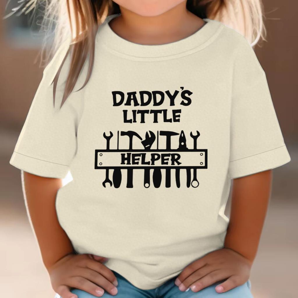 Daddys Little Helper Tshirt Soft ShortSleeve Tee Tool Graphic Cotton Baby Clothing Fathers Day Gift Girl Boy Clothes