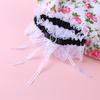 Bridal Garters Beautiful Lace Rhinestone Garters Heart-Shaped Decor Garters for Woman Lady Female (Purple)