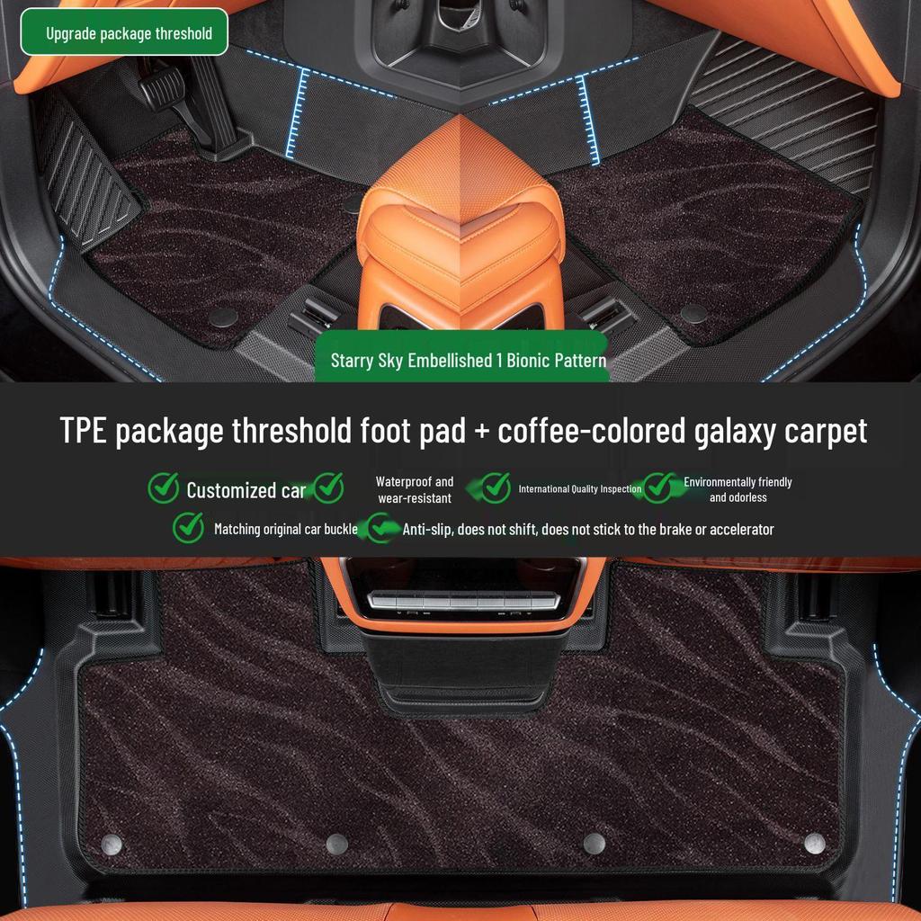 Sylphy 14th/13th Gen Full Surround TPE Floor Mats 26pcs with Door Sill Protection