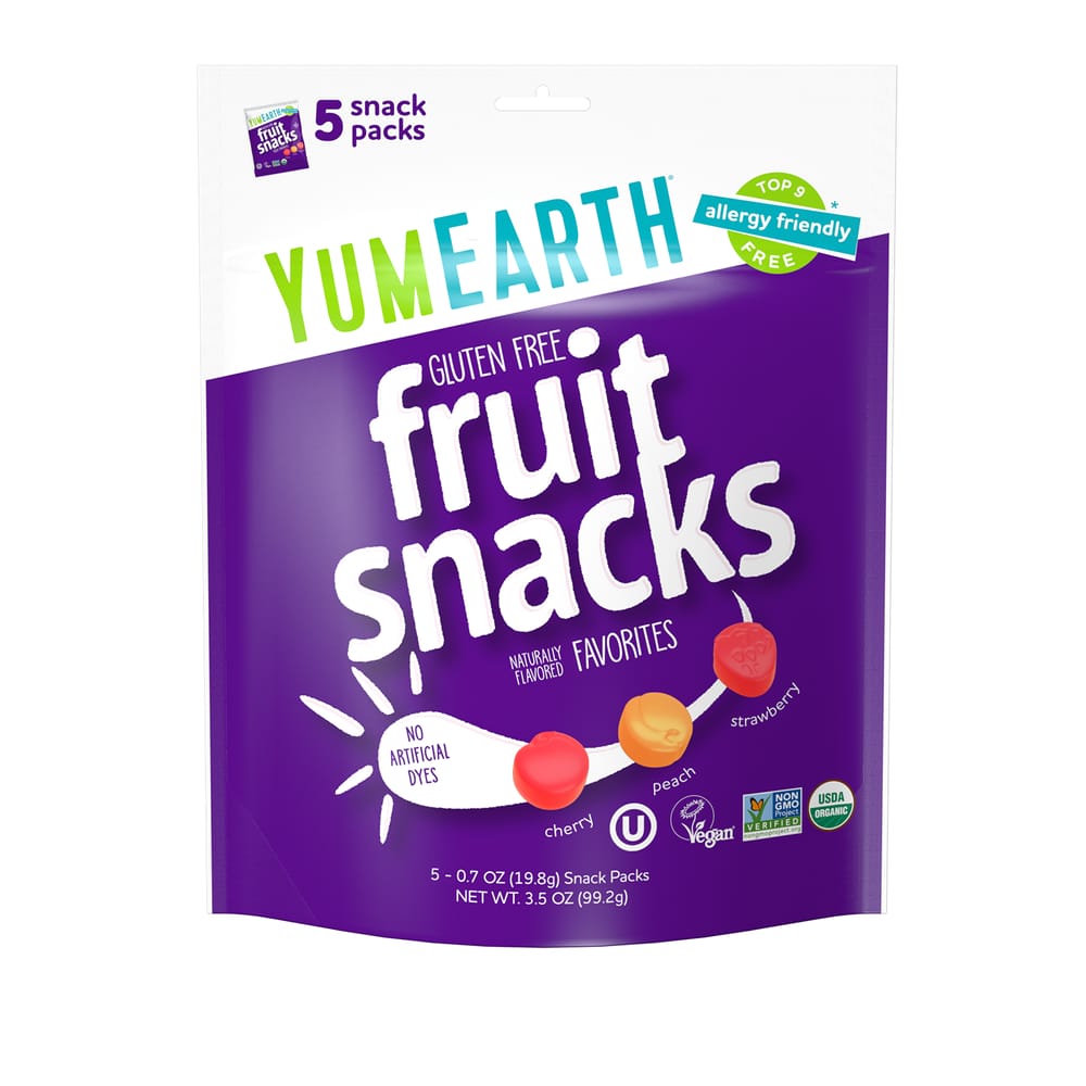 

YummyEarth Organic Fruit Snacks, 5 Pack, 0.7 oz (19.8 g) Each