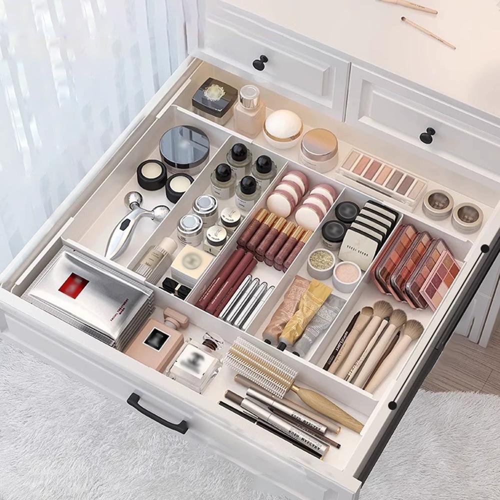 1PC Drawer-Mounted Classified Storage Boxes For Flexible Storage Of Cosmetics. Kitchen Desktop Compartment Organizer.