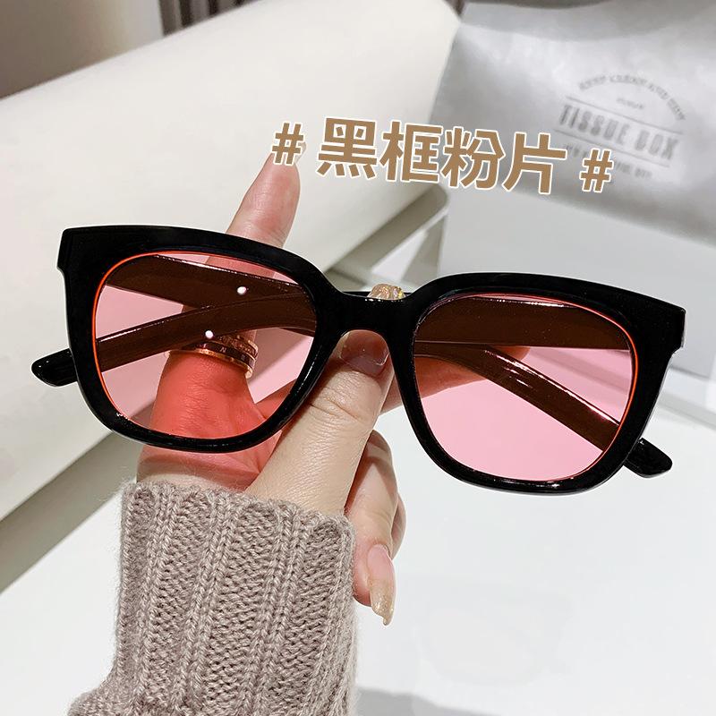 Vintage Men Women Big Sunglasses Men Square Shades Brand Designer Unisex Sun Glasses Black Lense Male Female Sunglasses UV400