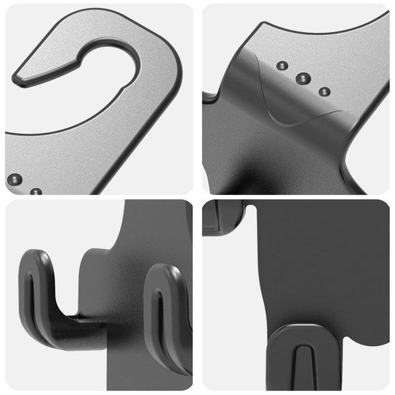 Car Back Seat Headrest Hooks Back Seat Car Organizer Purse Holder Backseat Storage 4pcs Invisible Phone Holder Multi-Use For