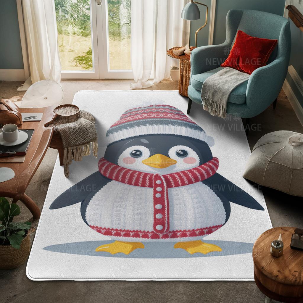 House Entrance Carpet Home Door Mat Living Room Bath Foot Bathroom Non-slip Water Absorption Rugs Bath Merry Christmas Winter