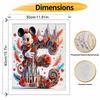 Disney DIY Oil Painting Kits Mickey Castle Rose Art Hand Painting Home Decor Craft Gift Ideas Professional Wall Decor Design Elegant Set