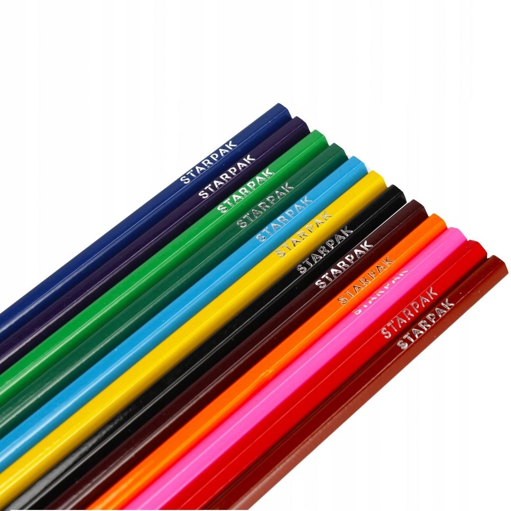 Safari Colored Pencils 12 Intense Colors for School Kids
