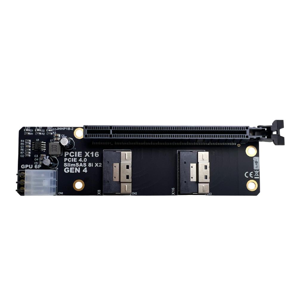 SlimSAS 8i x2 to PCIe4.0 x16 Slot Adapter SFF8654 Adapter Card GEN4 for Network