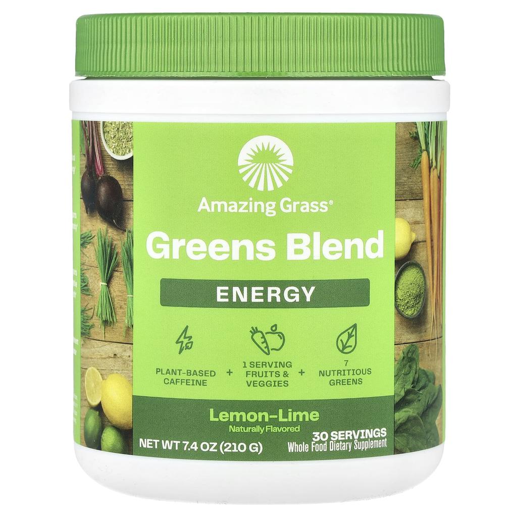 Green Vegetable Blend, Energy, Lemon Lime, 210G(7.4Oz)