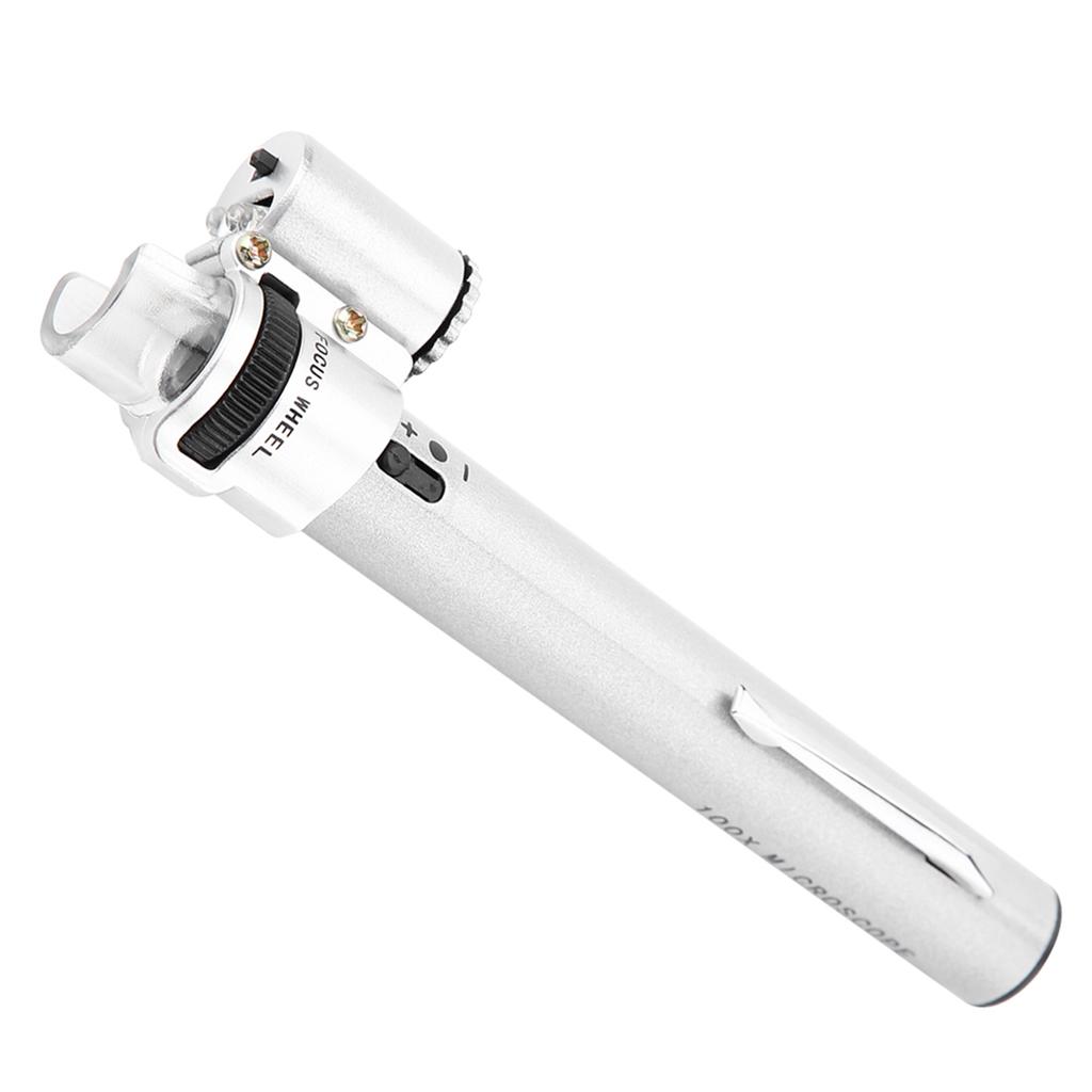 100X Mini LED Lupe Mikroskop Juwelierlupe Vergrößerungsglas Etui