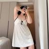 Real Shot Plus Size Ice Silk Camisole Nightgown for Women - Pure Desire Style with Removable Chest Pads, Sizes 2-300 Jin, Model 1556