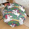 1PC Unicorns Flowers Automatic Open/Close Umbrella with Windproof, 8-Rib Sturdy Canopy, Durable Ribs, Fashionable Design, Outdoor Accessory, Fun Prin,