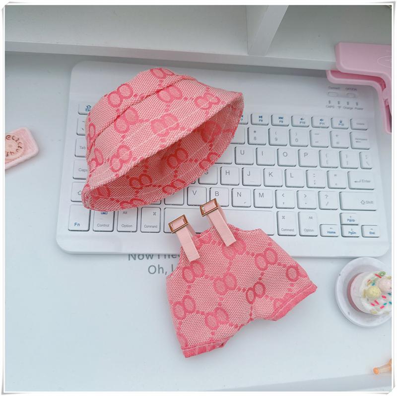 For Labubu 15-17 Cm V1v2 Outfit Accessories Mini Hat Overalls Set Decoration Small Clothes Children's Toys Birthday Gift