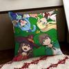 Anime IIsekai QQuartet Cushion Cover Reversible Soft Durable Pillow Cover Home  Car MultiScene Use for Daily Comfort