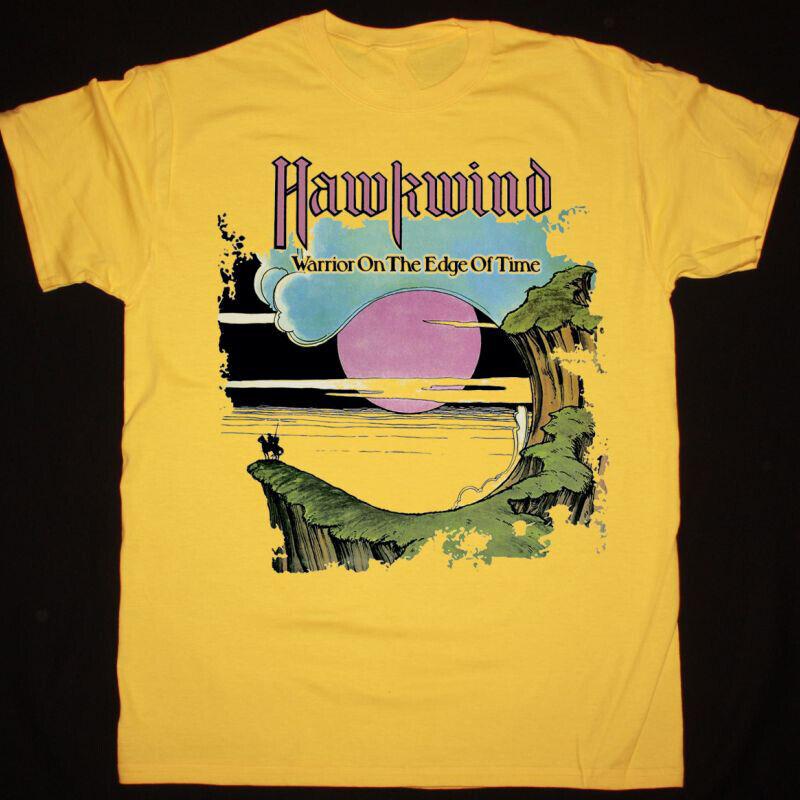 HAWKWIND WARRIOR ON THE EDGE OF TIME T-shirt Yellow All size Shirt Unisex T-Shirt XXL