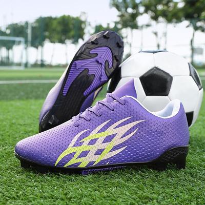 Fashion Low-Top Leather Football Training Shoes with Spikes - Youth & Large Sizes