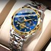 996 Luxury Chronograph Men's Wrist Watch Waterproof Luminous Quartz Watches Stainless Steel Watch for Men