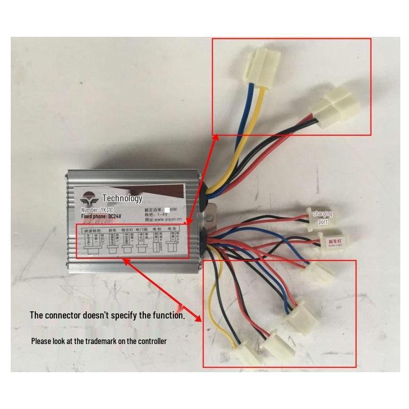Kit Controlador para Triciclo Elétrico: 800W 48V/36V Modelo YK31C com Guidão Escovado