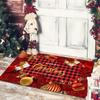 Christmas Decorative Doormat Stain-Resistant Non-Slip Indoor/Outdoor Entry Mat Porch Pathway Rug Home Decor