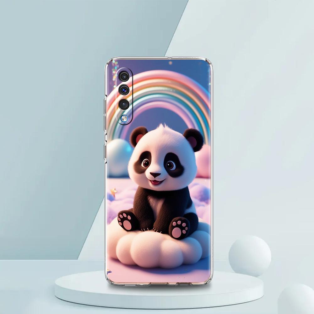

Transparent Phone Case for Samsung Galaxy A26 A36 A56 A16 A14 A12 A22 A24 A42 A06 A20 A30 A40 Soft TPU Cover Baby Panda Fundas Samsung A70